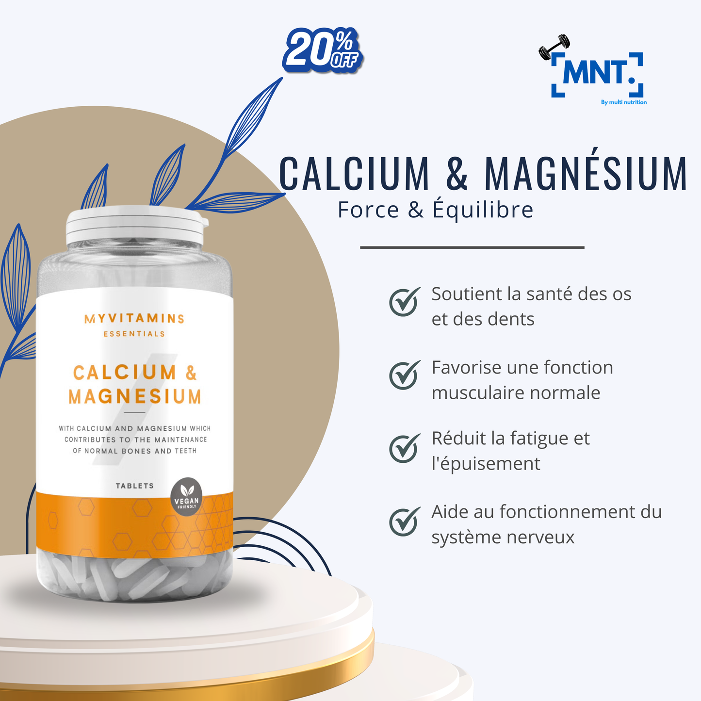 Calcium & Magnésium de Myvitamins