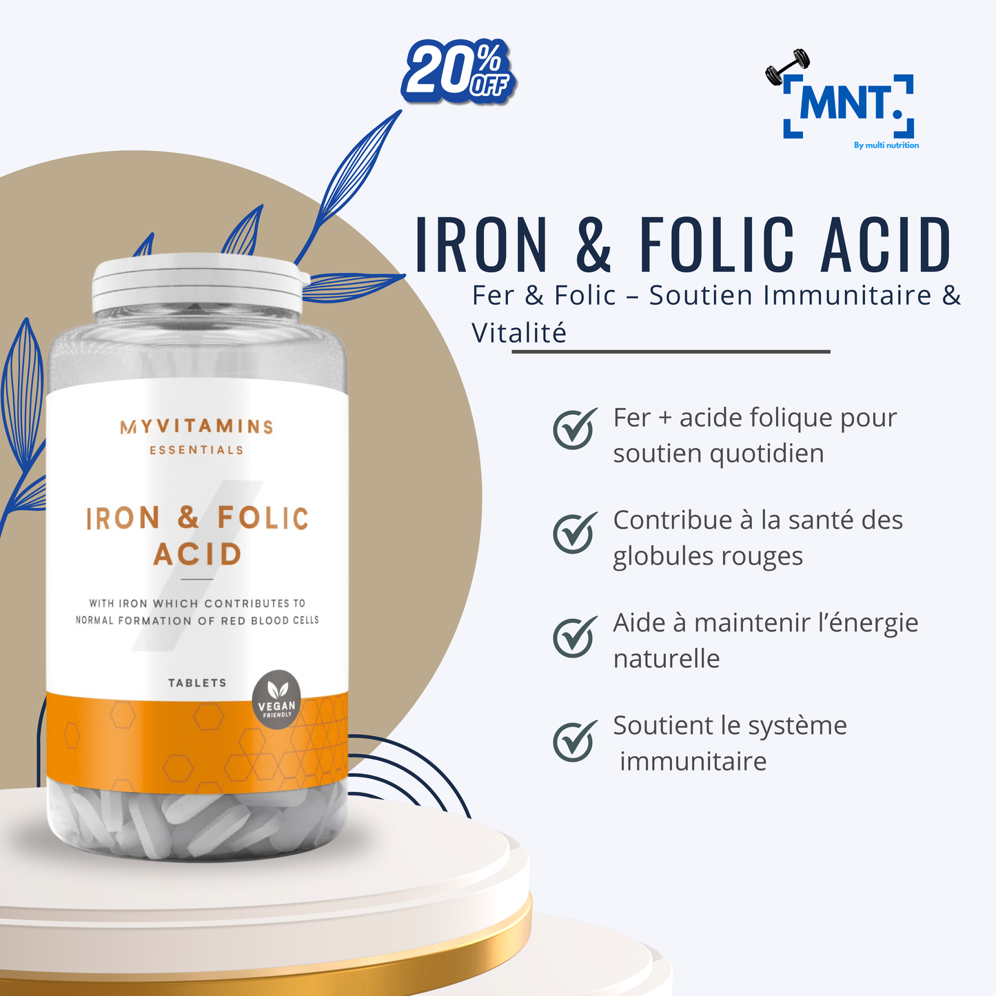 Iron & Folic Acid my vitamine 90 pcs