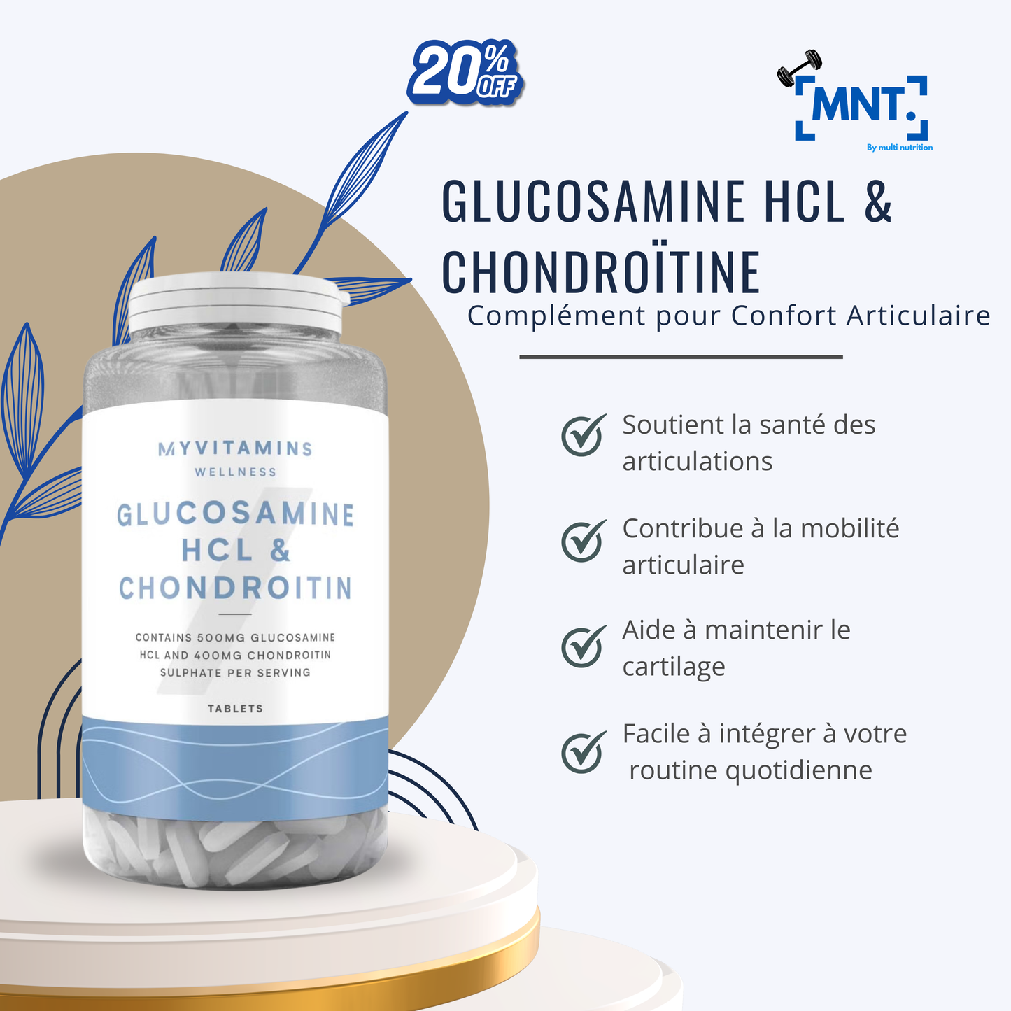 Glucosamine HCL & Chondroïtine de Myvitamins