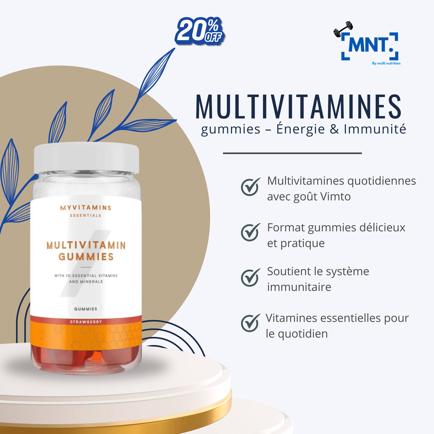 Multivitamin Gummies (Strawberry) de Myvitamins